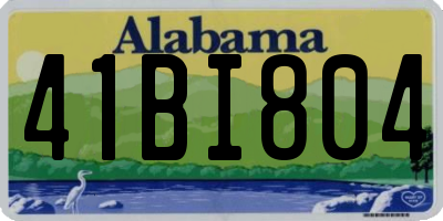 AL license plate 41BI804