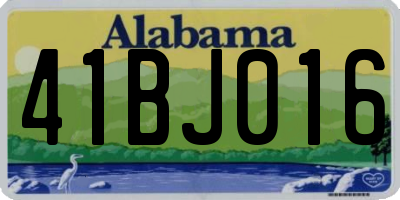 AL license plate 41BJ016