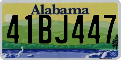 AL license plate 41BJ447