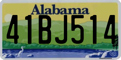 AL license plate 41BJ514