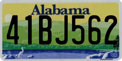 AL license plate 41BJ562