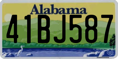 AL license plate 41BJ587