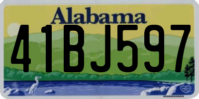 AL license plate 41BJ597