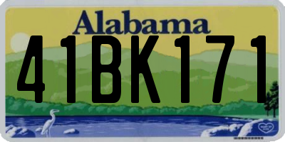 AL license plate 41BK171