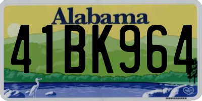 AL license plate 41BK964