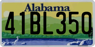 AL license plate 41BL350