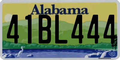 AL license plate 41BL444