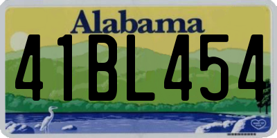 AL license plate 41BL454