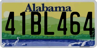 AL license plate 41BL464
