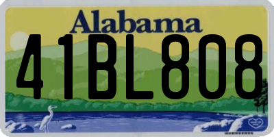 AL license plate 41BL808