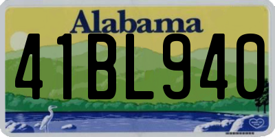 AL license plate 41BL940