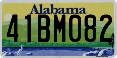 AL license plate 41BM082