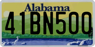 AL license plate 41BN500