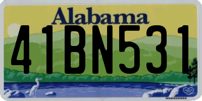 AL license plate 41BN531