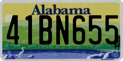 AL license plate 41BN655