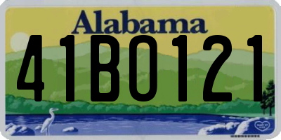 AL license plate 41BO121