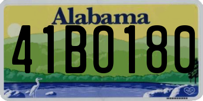 AL license plate 41BO180