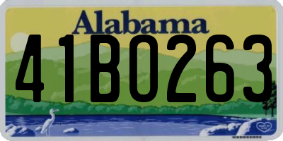 AL license plate 41BO263