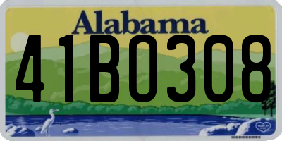 AL license plate 41BO308