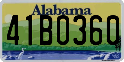 AL license plate 41BO360