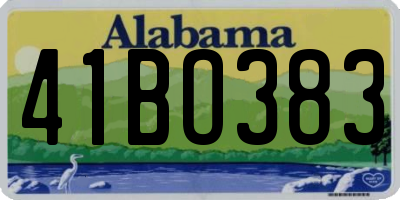AL license plate 41BO383