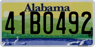 AL license plate 41BO492