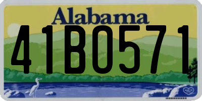 AL license plate 41BO571