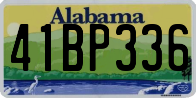 AL license plate 41BP336