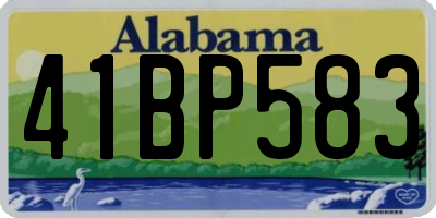 AL license plate 41BP583