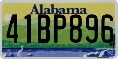 AL license plate 41BP896