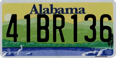 AL license plate 41BR136