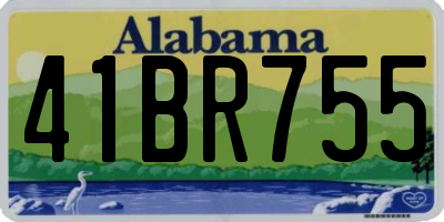 AL license plate 41BR755