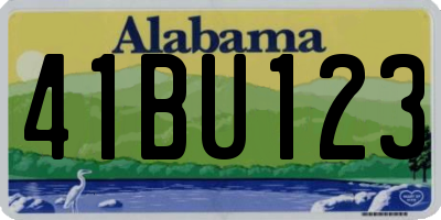 AL license plate 41BU123