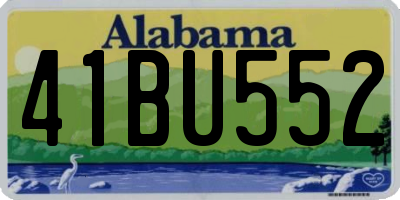 AL license plate 41BU552