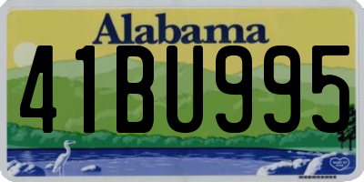 AL license plate 41BU995