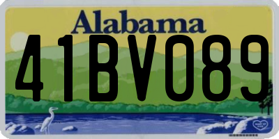 AL license plate 41BV089
