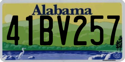 AL license plate 41BV257