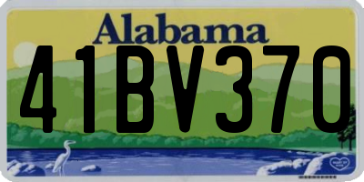 AL license plate 41BV370