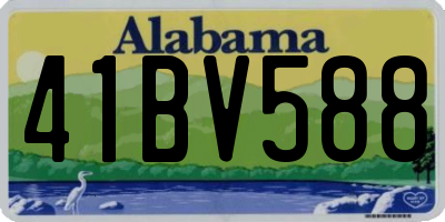 AL license plate 41BV588