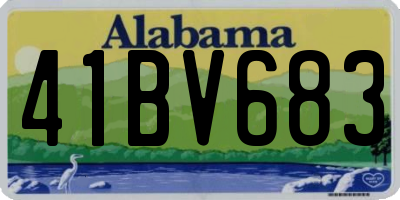 AL license plate 41BV683