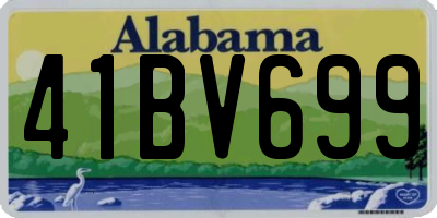 AL license plate 41BV699