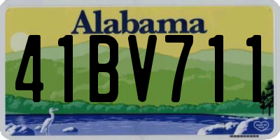 AL license plate 41BV711