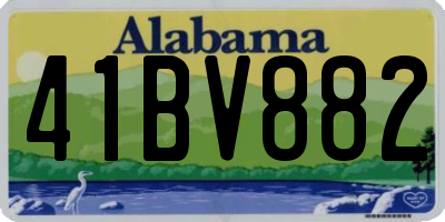 AL license plate 41BV882
