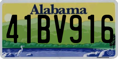 AL license plate 41BV916