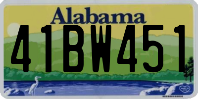 AL license plate 41BW451