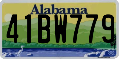 AL license plate 41BW779