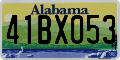 AL license plate 41BX053