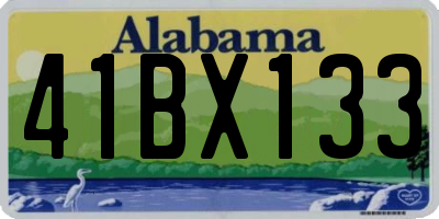 AL license plate 41BX133