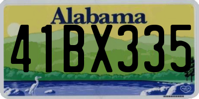 AL license plate 41BX335