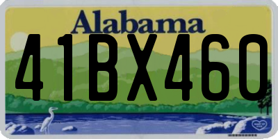 AL license plate 41BX460